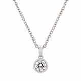 Diamond Bezel Pendant Necklace