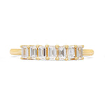 Emerald-Cut Diamond Demi Band