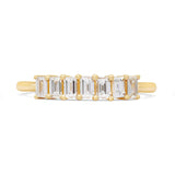 Emerald-Cut Diamond Demi Band
