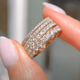 Ready to Ship - 1.5mm Diamond Eternity Band (Size 8.5, 2/3 Diamonds, 18K Yellow Gold)