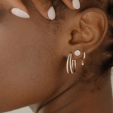 Pavé Diamond Split Hoops