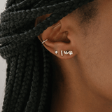 Diamond Squiggle Studs