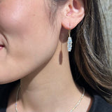 Mosaic Baguette Dangle Diamond Earrings