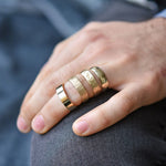 6mm Men's Flat Wedding Band on hand