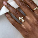 Serpent Toi et Moi Pear & Round Diamond Ring