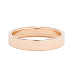 4mm Flat Wedding Band in rose gold