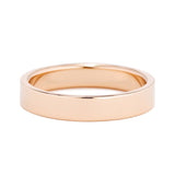 4mm Flat Wedding Band in rose gold