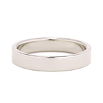 4mm Flat Wedding Band in white gold