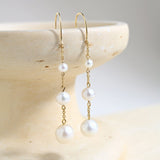 Pearl Chain Drop Earrings