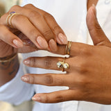 Serpent Toi et Moi Pear & Round Diamond Ring
