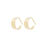 14K Gold Small Tapered Hoops