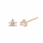 Baguette Diamond Studs