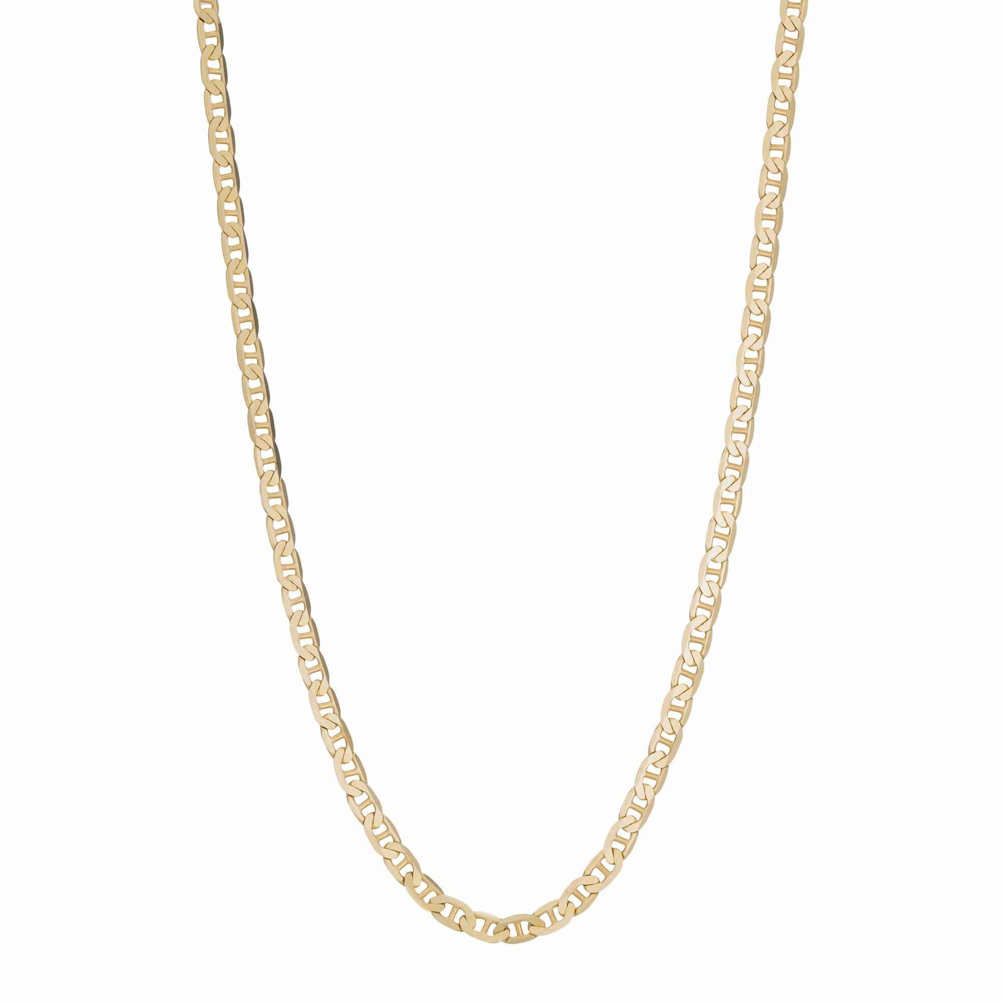 anchor chain unisex great for layering in solid gold