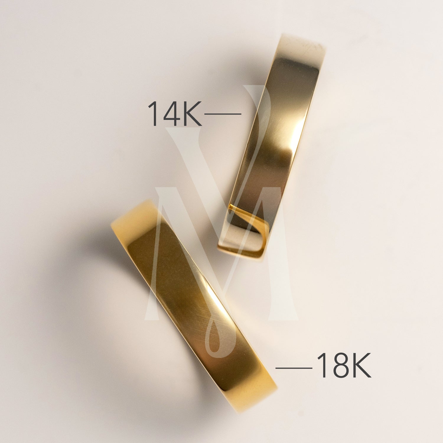 A Side-by-Side Comparison of 14K vs. 18K Gold