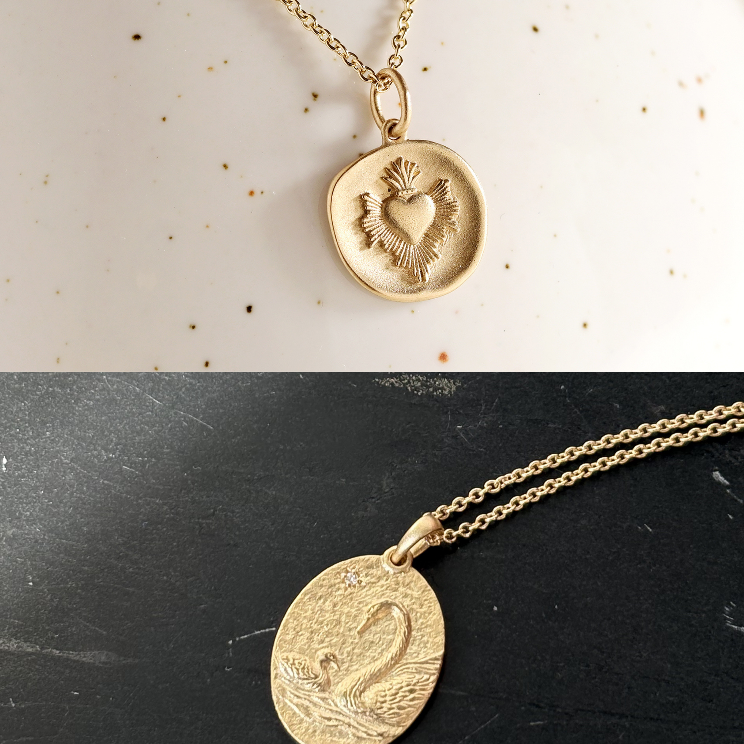 Hispanic Heritage Month Part 1: The Stories Behind Valerie’s Swan Pendant and Sacred Heart Pendant Necklace