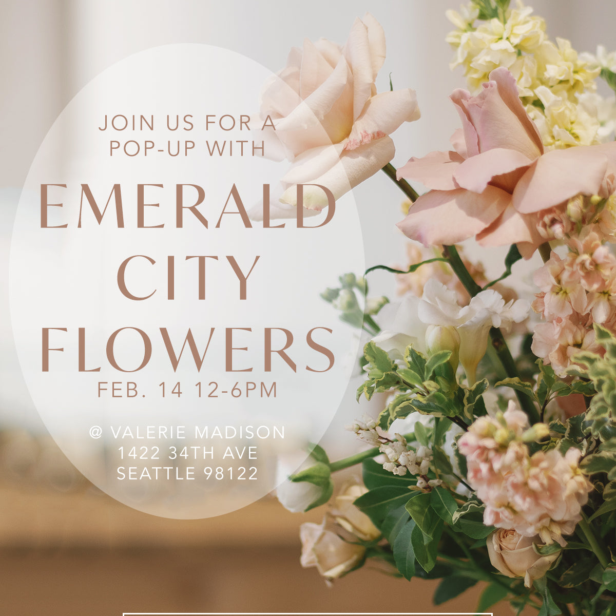 A Valentine's Day Pop-Up with Emerald City Flowers