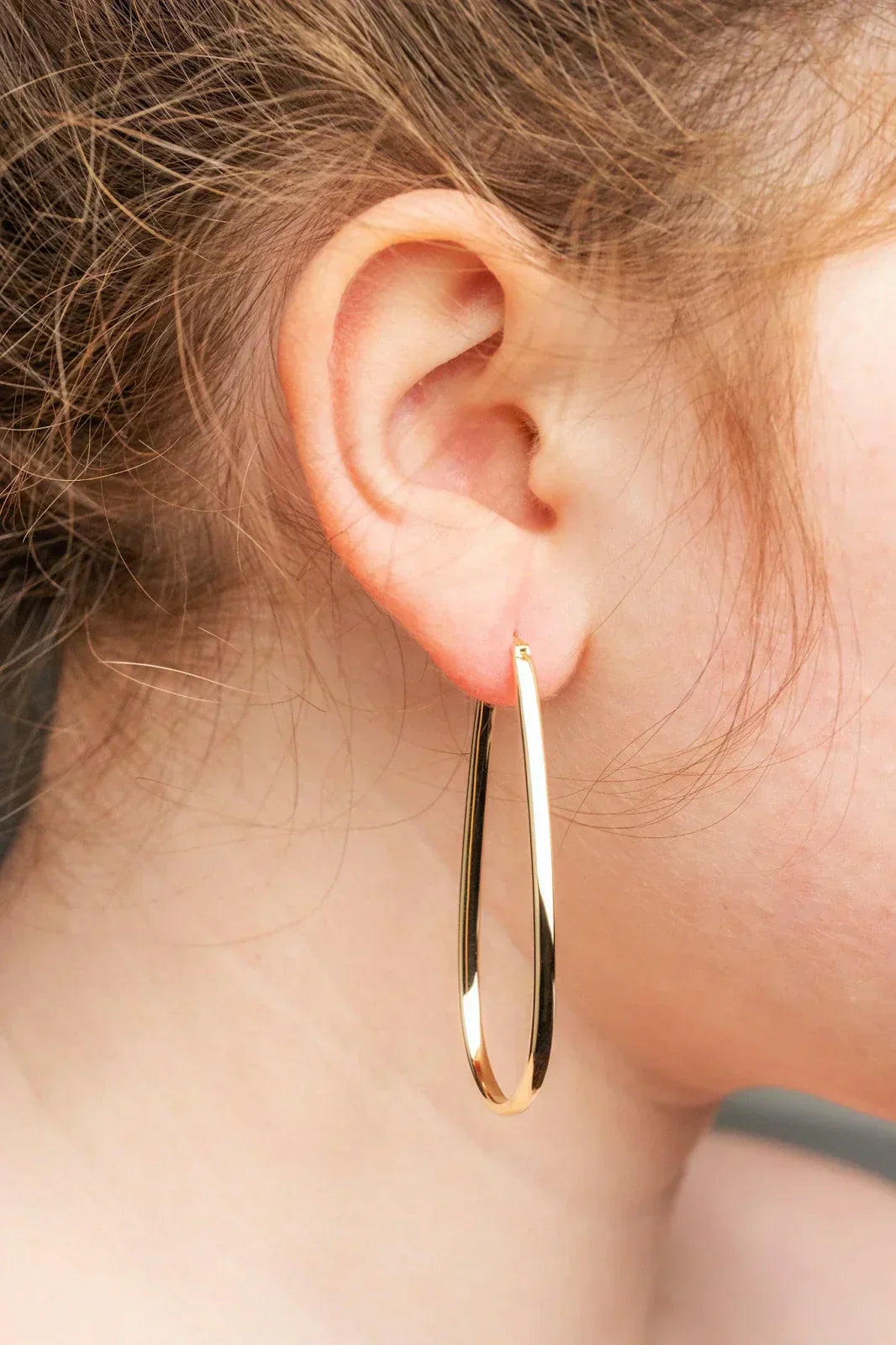 Ready to Ship - Oval Hoop Earrings - Large