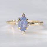 1.02ct Roma Perwinkle Montana Sapphire Compass Diamond Ring
