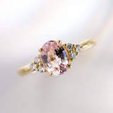1.53ct Bella Oval Pink Sapphire & Diamond Engagement Ring