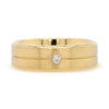 6mm Diamond Groove Wedding Band
