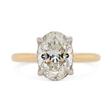 Custom Oval Diamond Ring with Hidden Halo