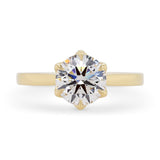 Custom Round Diamond Tulip Engagement Ring