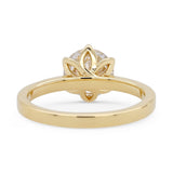 Custom Round Diamond Tulip Engagement Ring