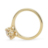 Custom Round Diamond Tulip Engagement Ring