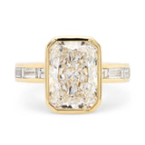Custom Radiant Cut Lab Grown Diamond Bezel Ring