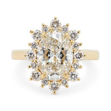 Custom Oval Diamond Halo Engagement Ring