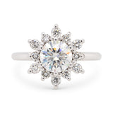Custom Round Diamond Halo Engagement Ring
