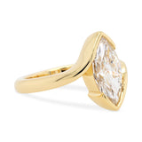 Custom Marquise Cut Diamond Bypass Engagement Ring