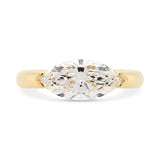 Custom East West Marquise Cut Diamond Engagement Ring