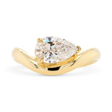 Custom Pear Lab Grown Diamond Engagement Ring