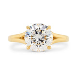 Custom Round Diamond Split Shank Engagement Ring