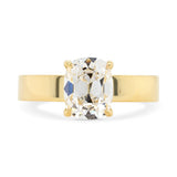 Custom Antique Cushion Cut Diamond Engagement Ring