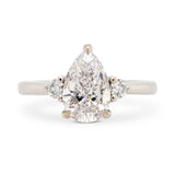 Custom Pear Lab Grown Diamond Engagement Ring