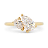 Custom Double Pear Lab Grown Diamond Engagement Ring