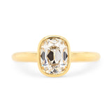 Custom Cushion Lab Grown Diamond Bezel Engagement Ring