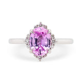 Custom Oval Pink Sapphire Engagement Ring