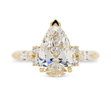 Custom Pear Lab Grown Diamond Engagement Ring