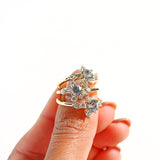 Tidepool 0.62ct Montana Sapphire & Diamond Ring Size 7.0