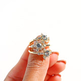 Tidepool 0.62ct Montana Sapphire & Diamond Ring Size 8.0