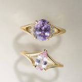 2.49ct Stella Oval Lilac Sapphire & Diamond Ring
