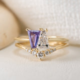 Gemma Lilac Baguette Sapphire & Lab Grown Diamond Engagement Ring