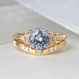 2.12ct Bella Light Blue Sapphire & Diamond Engagement Ring