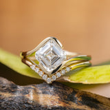 1.96ct Carmen Asscher Cut Lab Grown Diamond Engagement Ring