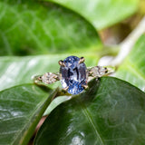 2.42ct Zara Oval Light Blue Sapphire & Diamond Engagement Ring