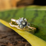 1.23ct Zara Oval Green Sapphire & Diamond Engagement Ring