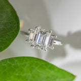 2.5ct Zara Emerald Cut Lab Grown Diamond Engagement Ring